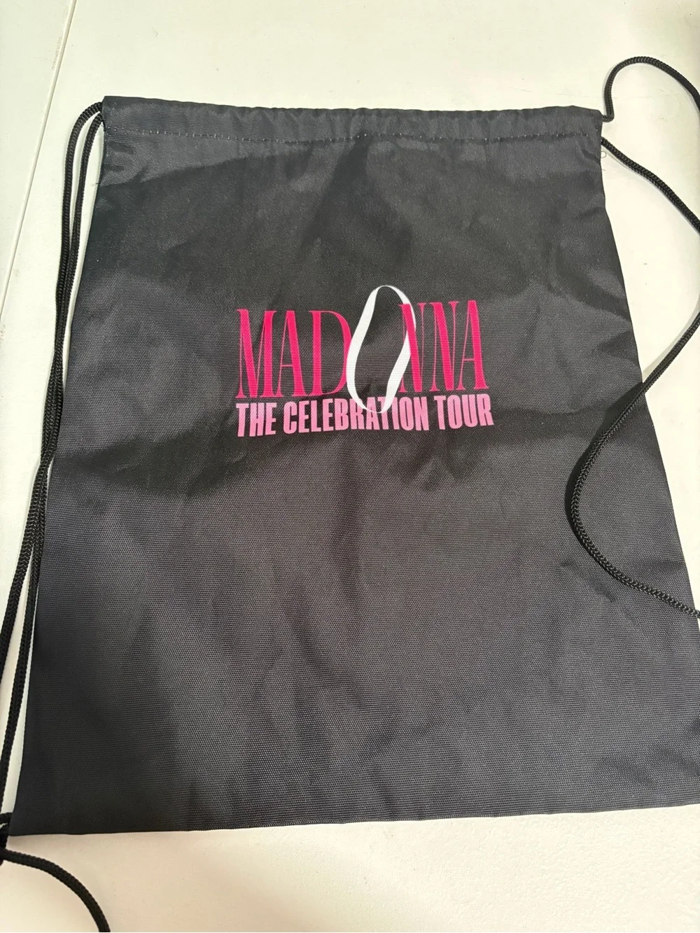 Madonna Celebration Tour Black Drawstring Backpack